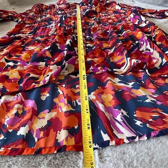 Sunny Leigh hi low button down shirt with pleats size M multicolor - Picture 14 of 16